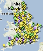 Map of 18 week pressures – NHS Trusts